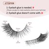 Onlyall Natural Look False Eyelashes, A18, 14MM, Gradient, Black, Faux Mink, Cruelty Free, Pair, 7.0 Count, Reusable
