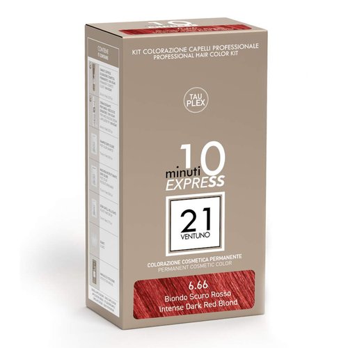 21 Perfect - Professional Hair Color Kit - Permanent Cosmetic Color Intense Red Dark Blond 6.66