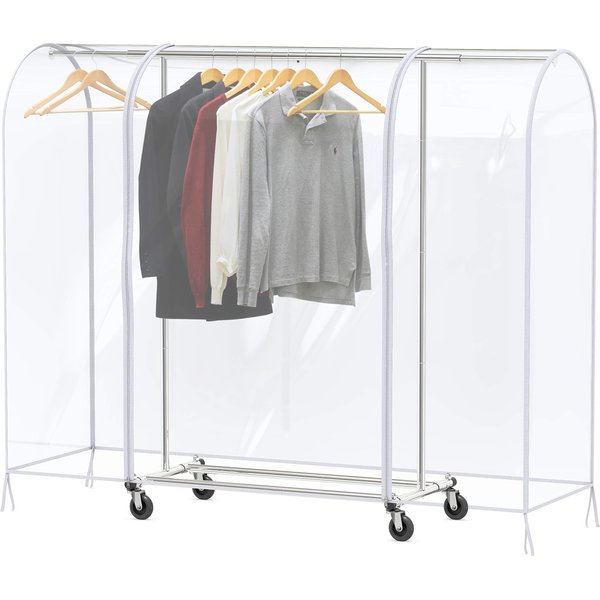 Simple Houseware Clear Garment Rack Cover