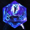 YEMEKO Beholder'S Eye DND Dice- Dragon Eye Liquid Core Sharp Edge Handmade Dice Set for Dungeons and Dragons Ttrpg, Multi-Sided RPG Polyhedral Resin Roleplaying(Blue Purple