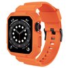 OROBAY Compatible with Apple Watch Band 45mm 44mm 42mm with Case, Shockproof Rugged Band Strap for iWatch SE2 SE Series 9/8/7/6/5/4/3/2/1 45mm 44mm 42mm with Bumper Case Cover Men Women, Orange