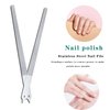 Diamond Dust Nail File - Stainless Steel Nail Dresser Nail Buffering Files - 2PC 6inch