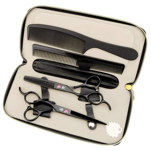 6.0 Inch Left-handed Professional Salon Hair Straight Cutting Scissor & Thinning Barber Shears,JP440C,62HRC for Hairdresser