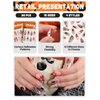 96PCS Halloween Press on Nails, EBANKU Almond False Nails Ghost Face Skull Full Cover Acrylic Nails Halloween Artificial Fake Nails with Adhesive Tabs Stick on Nails DIY Manicure Decoration