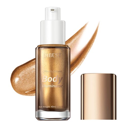 MEICOLY Liquid Body Illuminator,Moisturizing Long Lasting Body Shimmer,Smooth Waterproof Shimmer Body Oil,Glow Body Highlighter Face Body Luminizer,40ml/1.35 fl oz.#04 Glistening Bronze