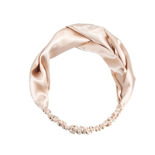 Spa Headband Satin Hair Band Makeup Headband Satin Headband Elastic Headband Silky Hair Wrap Hair Band for Washing Face Head Wrap Adjustable SPA Satin Headband Spa Facial Makeup Headbands Pink