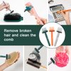 RHOS Hair Brush Cleaning Tool Comb Cleaning Brush Hair brush Cleaner Comb, 2-in-1 Hair Brush Cleaning Tool, Remover Rake for Removing Hair Dust,Home and Salon Use(2 Pack-Green)