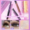 Glitter Colored Mascara - Long-Lasting, Voluminous Eyelashes with Subtle Diamond Sparkle, Purple Shimmer, Waterproof, 02# (Purple, 1pc)