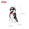 Larcele Mini Building Blocks Animal Set, DIY Micro 3D Building Toy Bricks,753 Pieces KLJM-05(Huskie)