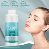 600ml Lash Shampoo Bulk, Eyelash Extensions Cleanser for Extensions, Safe Makeup Remover, Non-irritating or Burning Formula Eyelid Foaming Cleanser Best for Professional Salon and Home Use (Unscented)