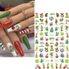 8 Sheets Christmas Nail Art Stickers 3D Christmas Nail Decals Xmas Tree Santa Claus Nail Stickers Designs Holiday Winter Xmas Nail Stickers for Women Girls Kids Christmas Nail Decoration Accessories