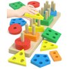 kecristv Montessori Toys for 1 2 Year Old Girl and Boy, Shape Sorter Wooden Toys for Toddlers 1-3, Toddler Toys Age 1-2, 1 2 Year Old Girl Boy Gifts, Preschool Toddler Puzzles Toys