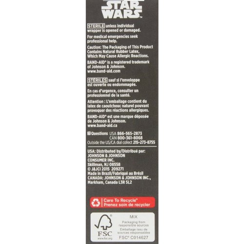 BAND-AID Adhesive Bandages, Star Wars Collection, Assorted 20 ea ( Pack of 2)
