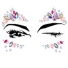 Chicque Rhinestone Face Jewels Festival Face Gems Glitter Stickers Rave Stick on Halloween Mermaid Face Tattoos Party for Women and Girls 2PCS