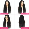 htsly 5x5 Hd Lace Closure Wigs Human Hair Water Wave 5x5 Lace Closure Wigs for Women 180 Density Curly Closure Wig Glueless Wet and Wavy Lace Front Wigs Pre Plucked Natural Black Closure Wig 24 Inch