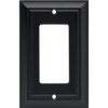 Franklin Brass 64216 Architectural Single Decorator Wall Plate / Switch Plate / Cover, Flat Black, Packaging May Vary