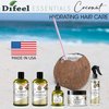 Difeel Essentials Hydrating Coconut Shampoo 12 oz. - Moisturizing Sulfate Free Shampoo made with 100% natural Essential Oils