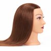 Mannequin Head 20"-22" 100% Human Hair Hairdresser Training Head Mannequin Doll Head Cosmetology Manikin Training Head Hair for Practice Cutting Braiding with Free Clamp Holder 92022LB0414