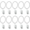 LimoStudio [Set of 10] White Metal Ring Clips for Studio Backdrop Background, Compatible with Backdrop Stands, Background Support Stand, Curtain Ring, Drapery Ring Clip, AGG3358