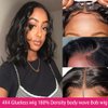Glueless Wigs Human Hair Pre Plucked Wear and go Glueless Wig Body Wigs Short Bob Wig Lace Front Wigs Upgraded No Glue 4x4 Lace Closure Wigs Human Hair for Black Women With Baby Hair (10lnch)