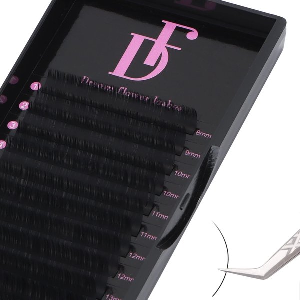 Lash Extension Classic Volume Eyelash Extensions 0.03C 12mm Individual Lash Extensions Single Eyelashes Soft Matte Black Volume Lashes Extension Professional Salon Use