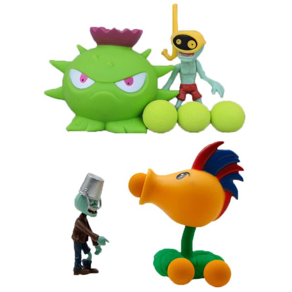 JHESAO Plants and Zombies PVZ Toys Assembly Action Figures PVZ Assemblable Toys Set 1 2 Series Great Gifts for Kids and Fans,Birthday and Christmas Party New