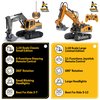 Remote Control Excavator Toys for Boys with Extra Rechargeable Batteries for Long Lasting Fun - 1:24 Scale Excavator RC Construction Vehicle Toys - Realistic Construction Toys - Best Gift for Kids 3-7