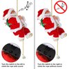 RUIXIA Christmas Electric Singing Santa Claus Dolls Climbing Rope Ladder Musical Plush Toys Twerking Tree Hanging Ornaments Dancing Figure Xmas Birthday Gifts Home Decorations