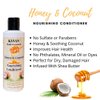 KYVAN Honey & Coconut Rejuvenating Shampoo & Nourishing Conditioner Set, Paraben Free, Cruelty Free, Natural Hair, 8 oz each