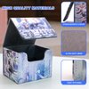 sabermaster Card Deck Box Fits for YGO MTG，100+ Card Storage Box Trading Card Games PU Leather Card Storage Box Premium Card Deck Case (4)