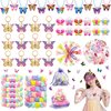 Animal Party Favors Fairy Birthday Party Supplies Girls Gift Bags with Keychains Hairpins Stickers and Organza Bags for Birthday Party Supplies Fairy Party Decorations (Butterfly)