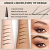 Eyebrow Pencil-Eyebrow Microblading Pen-Eye Makeup Eyebrow Pen-Liquid Waterproof Eyebrow Pencil-Natural Looking Brows Makeup-02#Dark coffee color