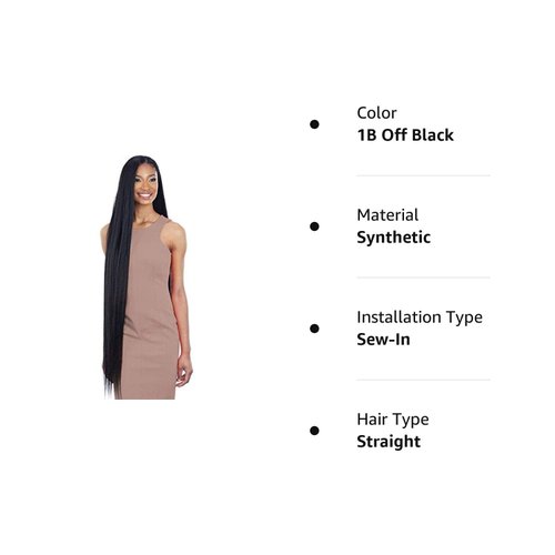 Organique Mastermix STRAIGHT 40" - Shake-N-Go Synthetic Bundle Weave (1B)