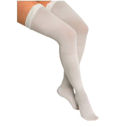 ITA-MED Anti Embolism Thigh Highs, 18 mmHg Light Compression Stockings Socks w/Opening, Medical Orthopedic Support Hose for Varicose Veins, Edema, Swelling, Soreness, Pains, and Aches, H-500 XL