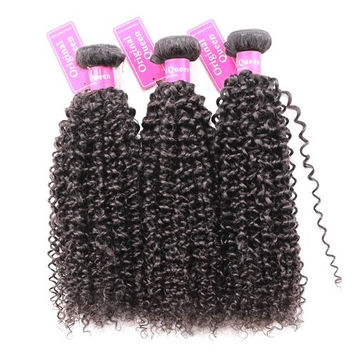 Original Queen 100% Brazilian Unprocessed Virgin Kinky Curly Human Hair Weave 3 Bundles Deep Curly Hair Extensions Mixed Length 18 18 18inches