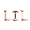 WULEEUPER Lil Balloons 16'' Lil Letter Balloons Banner Sorority Sister Little Balloons Big Little Reveal Day Props (Rose Gold)
