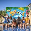 Summer Beach Party Decorations, Pool Party Banner Backdrop for Summer Pool Party Decorations Supplies, 72x43 inch