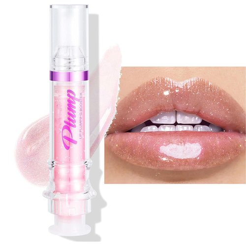 Melemando Lip Plumper 6 Colors Moisturizing Glossy Plumping Lip Gloss Long Lasting Hydrating Natural Lip Plumper for Women Girls (Color 02)