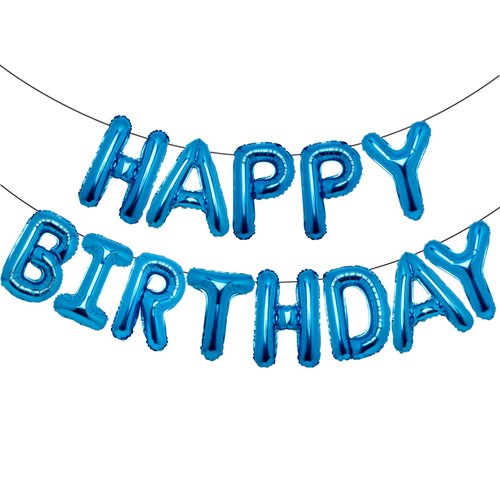 Accevo Dark Blue Happy Birthday Banner 16 Inch Mylar Foil Letters Balloons Happy Birthday Balloon...