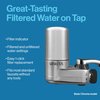 Brita Faucet Mount System, Water Faucet Filtration System with Filter Change Reminder, Reduces Lead, Made Without BPA, Fits Standard Faucets Only, Elite, Chrome, Includes 1 Replacement Filter