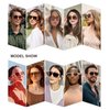 SOJOS Retro Aviator Sunglasses for Women Men,Trendy Rectangle Womens Mens Shades Sun Glasses SJ2202 Tortoise Frame Brown Grading Lens