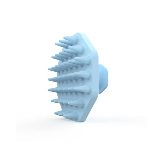 SILKLE Silicone Scalp Scrubber - Massage Shampoo Brush, Soft Bristles for Hair Growth & Dandruff Removal - Ergonomic Design, Wet & Dry Use, Deep Cleansing Scalp Exfoliator for All Hair Types - Blue