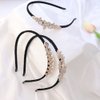 TCOTBE 3 Pcs Crystal Hair Band Fashion Hairbands for Girls Leaf Butterfly Flower Jewelry Rhinestone Hoop Elegant Hair Pieces Bling Wedding Bride Hair Accessory