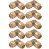 SharkBite 1/2 Inch 90 Degree Elbow, Pack of 10, Push to Connect Brass Plumbing Fitting, PEX Pipe, Copper, CPVC, PE-RT, HDPE, U248LFCP