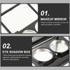 Empty Magnetic Eyeshadow Makeup Palette with 2Pcs Round Metal Pans,Magnetic Makeup Palette, Empty Makeup Palette，Aluminum Blush Empty Magnetic Eyeshadow Case,Customizable Beauty Organizer