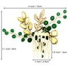 BETITETO Crystal Bridal Hair Comb Wedding Gold Vine Leaf Rhinestone Hair Piece Accessories for Women Girls (Green)