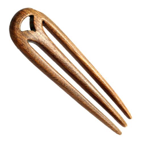 3- Prong Hair Fork Chinese Hair Sticks Wooden Hair Stick Wooden Hair Forks Hair Accessories for Women U Shape Barrette Womens Hair Clips