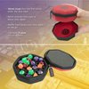 GeekOn Protective Padded Dice Case & Integrated Felt Dice Tray for Board Games, Tabletop Games and RPGs - Holds & Protects Over 75 Dice! Perfect for Game Night! (Red)