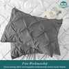 King Pillow Shams Set of 2 Pinch Pleated Dark Grey Pillow Shams King 20X36 Pinch Pillow Covers 100% Egyptian Cotton 600 Thread Count Hotel Class Bedding King Size Decorative Pinch Pillow Shams Set