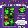 Glow in Dark Halloween Party Favors for Kids, Halloween Tattoos for Kids, Fake Tattoos Halloween Face Stickers Halloween Birthday Party Supplies Decorations Games Halloween Egg Hunt